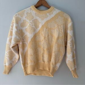 Vintage James Kenrob by Dalton Pastel Yellow Crewneck Knit Sweater